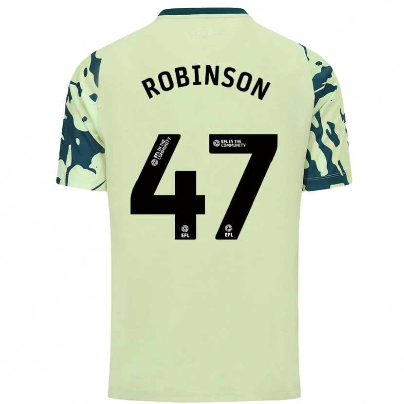 Danxen Enfant Maillot Callum Robinson #47 Vert Foncé Tenues Extérieur 2025/26 T-Shirt