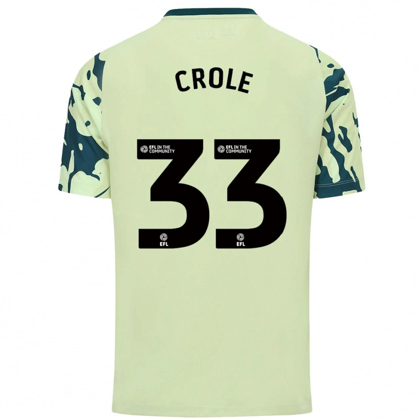 Danxen Enfant Maillot James Crole #33 Vert Foncé Tenues Extérieur 2025/26 T-Shirt