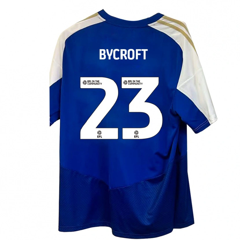 Danxen Enfant Maillot Jack Bycroft #23 Bleu Blanc Or Tenues Extérieur 2025/26 T-Shirt