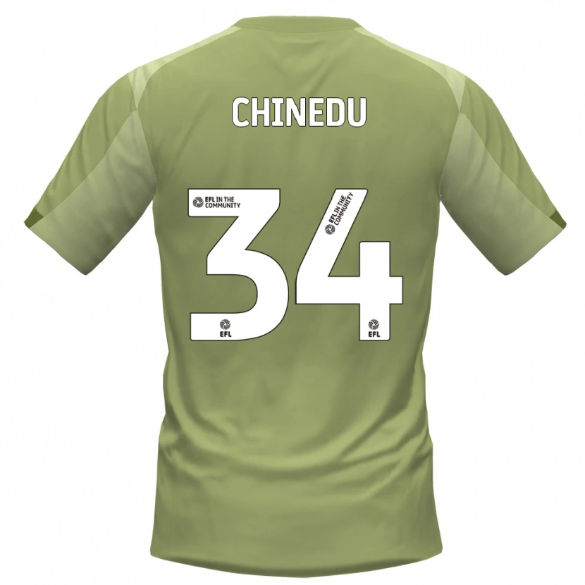 Danxen Enfant Maillot Phillip Chinedu #34 Sauge Champagne Tenues Extérieur 2025/26 T-Shirt