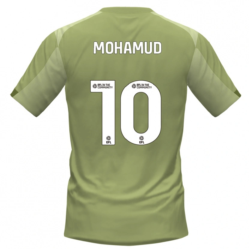 Danxen Enfant Maillot Abdi Mohamud #10 Sauge Champagne Tenues Extérieur 2025/26 T-Shirt
