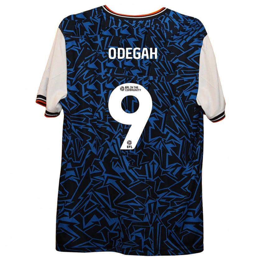Danxen Enfant Maillot Jamie Odegah #9 Bleu Noir Blanc Tenues Extérieur 2025/26 T-Shirt