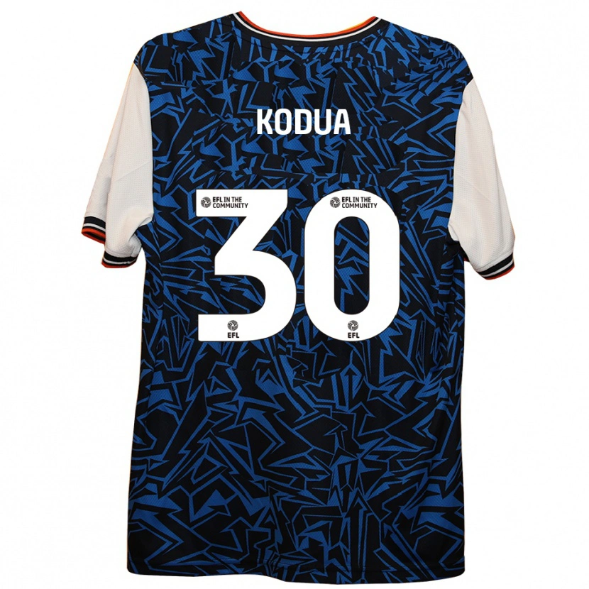 Danxen Enfant Maillot Gideon Kodua #30 Bleu Noir Blanc Tenues Extérieur 2025/26 T-Shirt