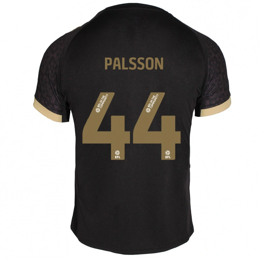 Danxen Enfant Maillot Victor Pálsson #44 Noir Or Tenues Extérieur 2025/26 T-Shirt