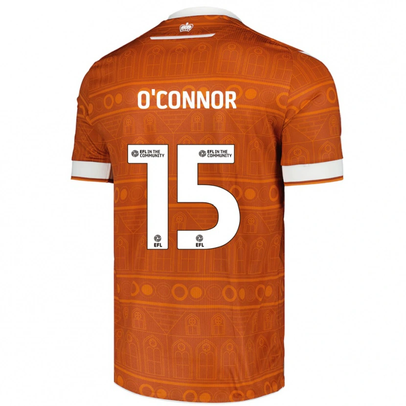 Danxen Enfant Maillot Paudie O'connor #15 Orange Blanc Tenues Extérieur 2025/26 T-Shirt