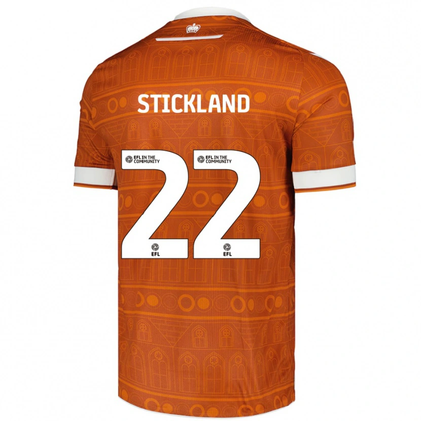 Danxen Enfant Maillot Michael Stickland #22 Orange Blanc Tenues Extérieur 2025/26 T-Shirt