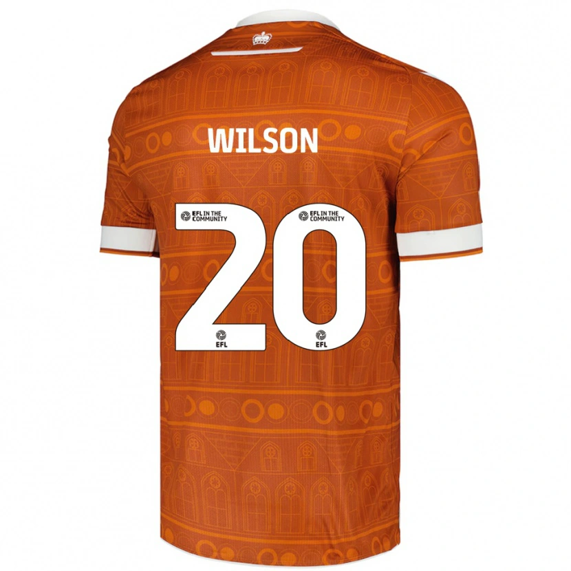 Danxen Enfant Maillot Georgia Wilson #20 Orange Blanc Tenues Extérieur 2025/26 T-Shirt