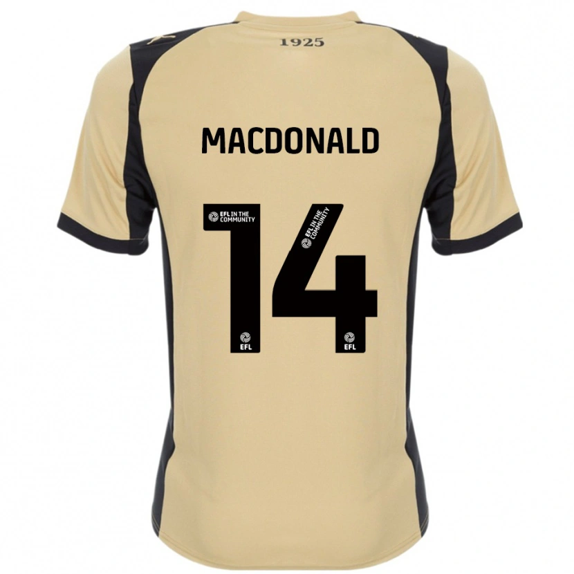 Danxen Enfant Maillot Alex Macdonald #14 Or Noir Tenues Extérieur 2025/26 T-Shirt