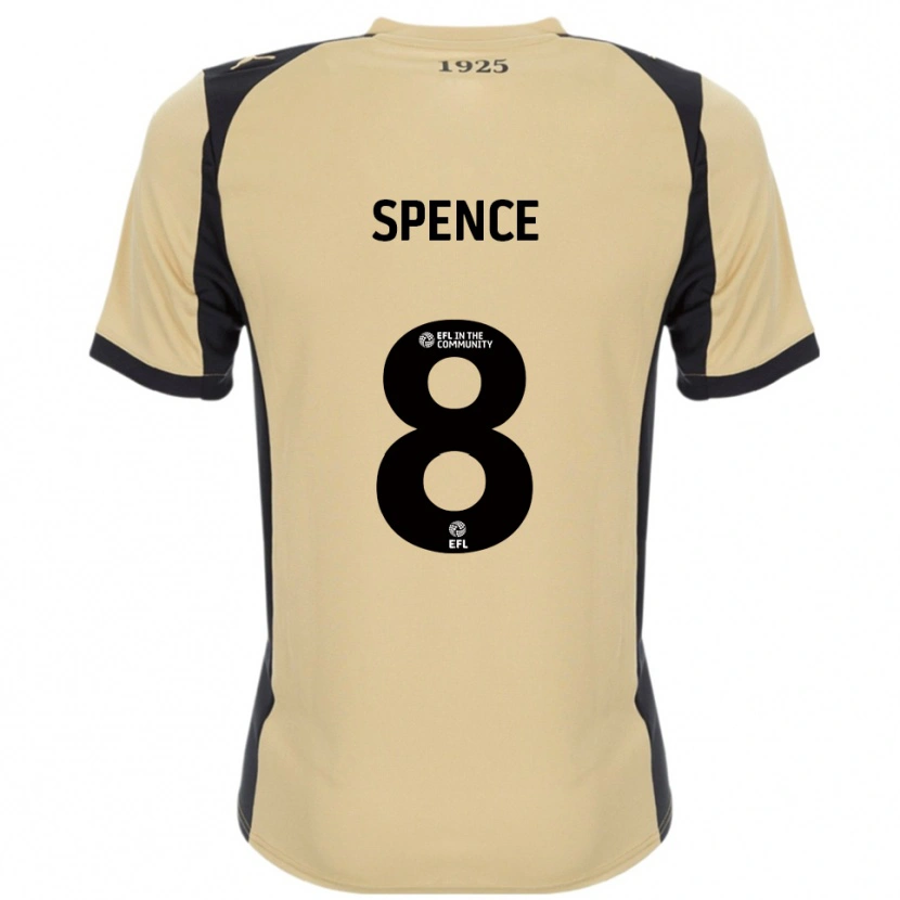 Danxen Enfant Maillot Kian Spence #8 Or Noir Tenues Extérieur 2025/26 T-Shirt