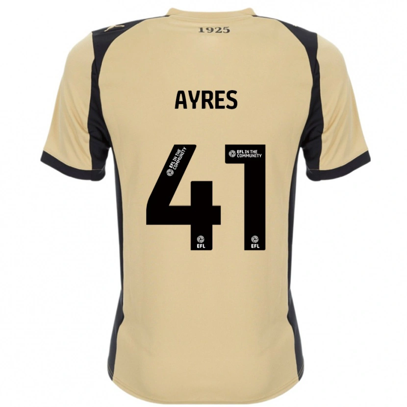 Danxen Enfant Maillot Josh Ayres #41 Or Noir Tenues Extérieur 2025/26 T-Shirt