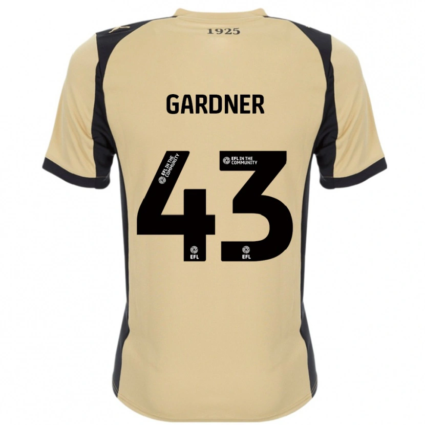 Danxen Enfant Maillot Dean Gardner #43 Or Noir Tenues Extérieur 2025/26 T-Shirt