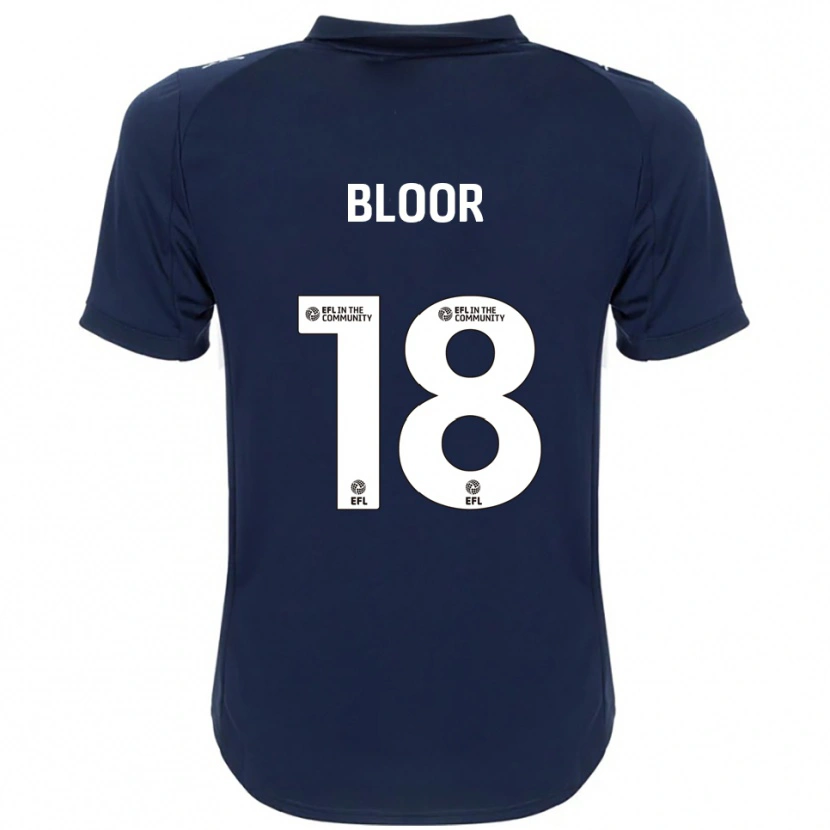 Danxen Enfant Maillot Chelsea Bloor #18 Marine Blanc Tenues Extérieur 2025/26 T-Shirt