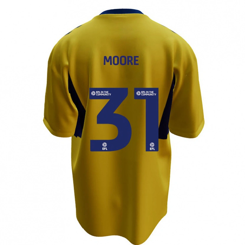 Danxen Enfant Maillot Stuart Moore #31 Jaune Bleu Tenues Extérieur 2025/26 T-Shirt