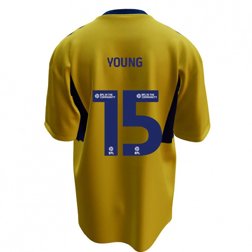Danxen Enfant Maillot Jack Young #15 Jaune Bleu Tenues Extérieur 2025/26 T-Shirt