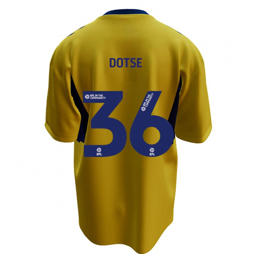Danxen Enfant Maillot Jahiem Dotse #36 Jaune Bleu Tenues Extérieur 2025/26 T-Shirt