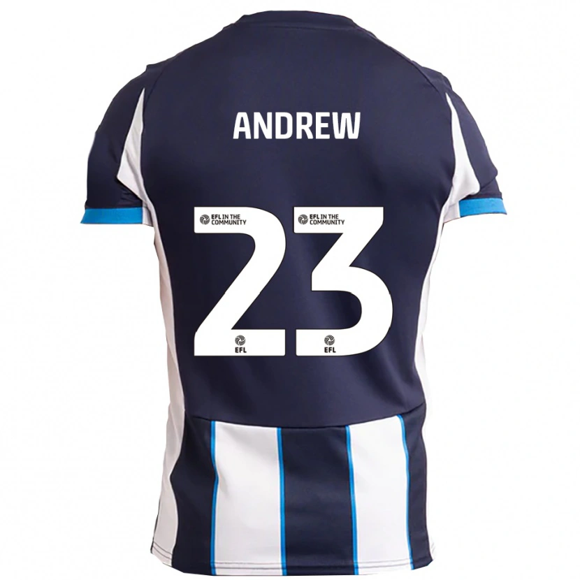 Danxen Enfant Maillot Danny Andrew #23 Blanc Marine Tenues Extérieur 2025/26 T-Shirt