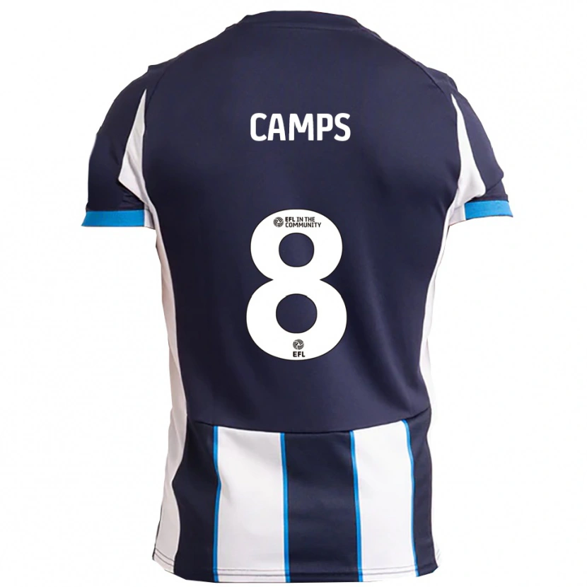 Danxen Enfant Maillot Callum Camps #8 Blanc Marine Tenues Extérieur 2025/26 T-Shirt