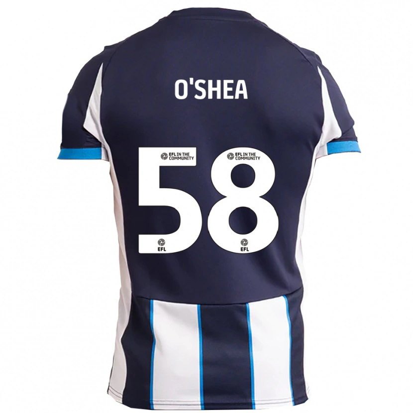 Danxen Enfant Maillot Cian O'shea #58 Blanc Marine Tenues Extérieur 2025/26 T-Shirt