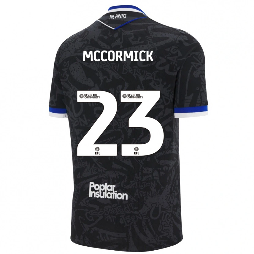 Danxen Enfant Maillot Luke Mccormick #23 Noir Blanc Tenues Extérieur 2025/26 T-Shirt