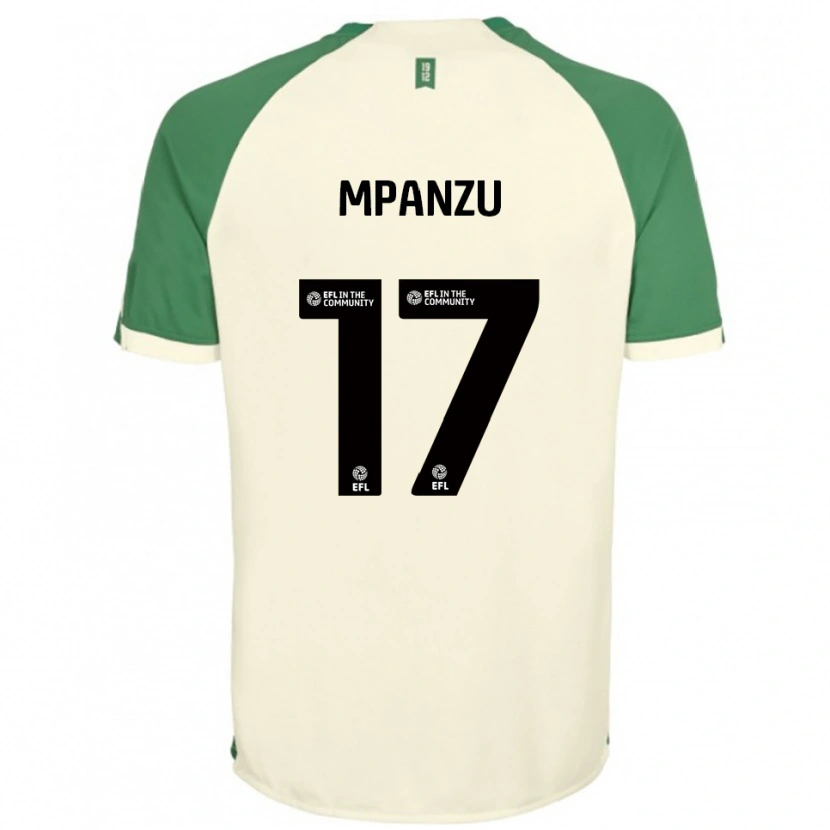 Danxen Enfant Maillot Pelly Ruddock Mpanzu #17 Blanc Cassé Vert Tenues Extérieur 2025/26 T-Shirt