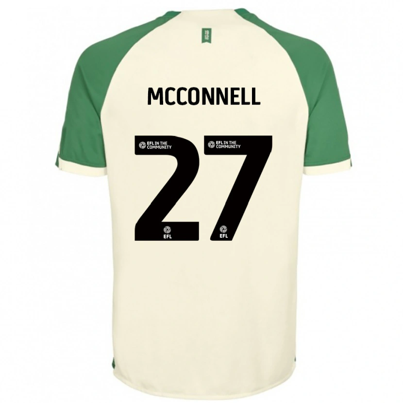 Danxen Enfant Maillot Glenn Mcconnell #27 Blanc Cassé Vert Tenues Extérieur 2025/26 T-Shirt