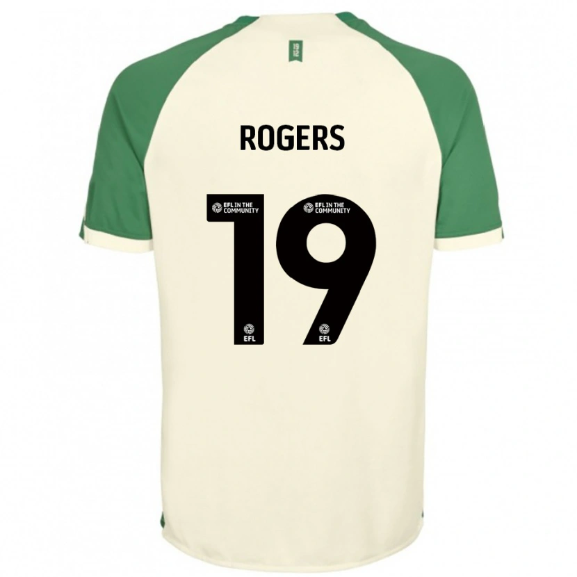 Danxen Enfant Maillot Beatrice Rogers #19 Blanc Cassé Vert Tenues Extérieur 2025/26 T-Shirt