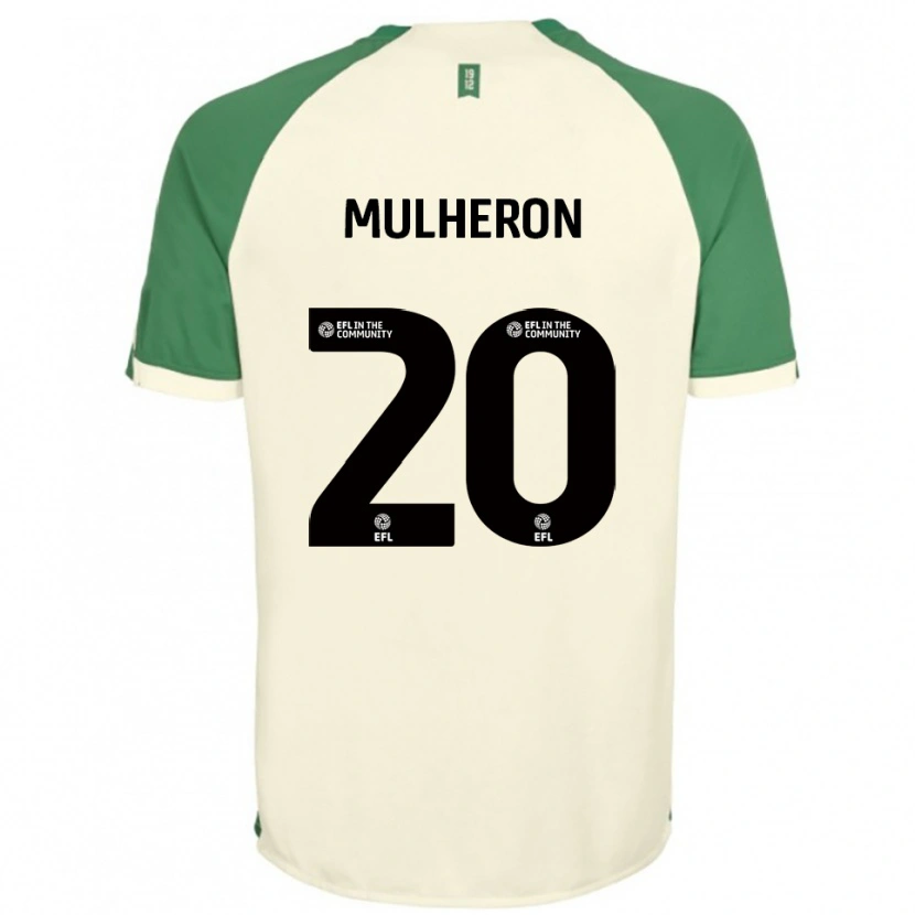Danxen Enfant Maillot Bronwyn Mulheron #20 Blanc Cassé Vert Tenues Extérieur 2025/26 T-Shirt