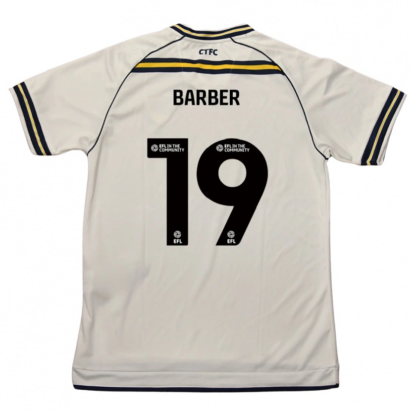 Danxen Enfant Maillot Mark Barber #19 Blanc Marine Tenues Extérieur 2025/26 T-Shirt