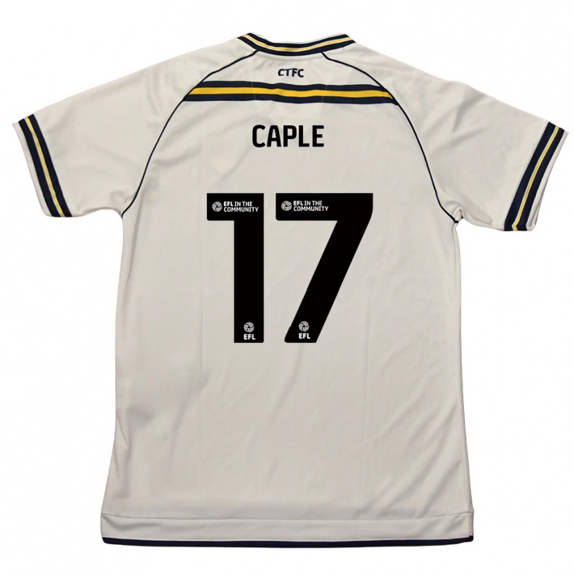 Danxen Enfant Maillot Charlie Caple #17 Blanc Marine Tenues Extérieur 2025/26 T-Shirt