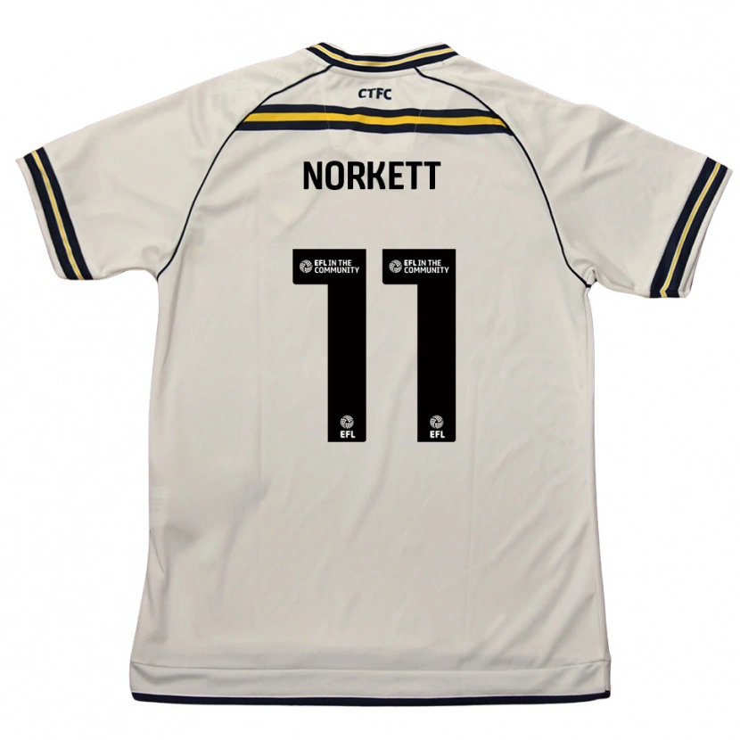 Danxen Enfant Maillot Manni Norkett #11 Blanc Marine Tenues Extérieur 2025/26 T-Shirt