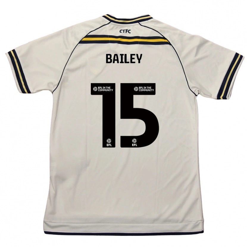 Danxen Enfant Maillot Ieuan Bailey #15 Blanc Marine Tenues Extérieur 2025/26 T-Shirt