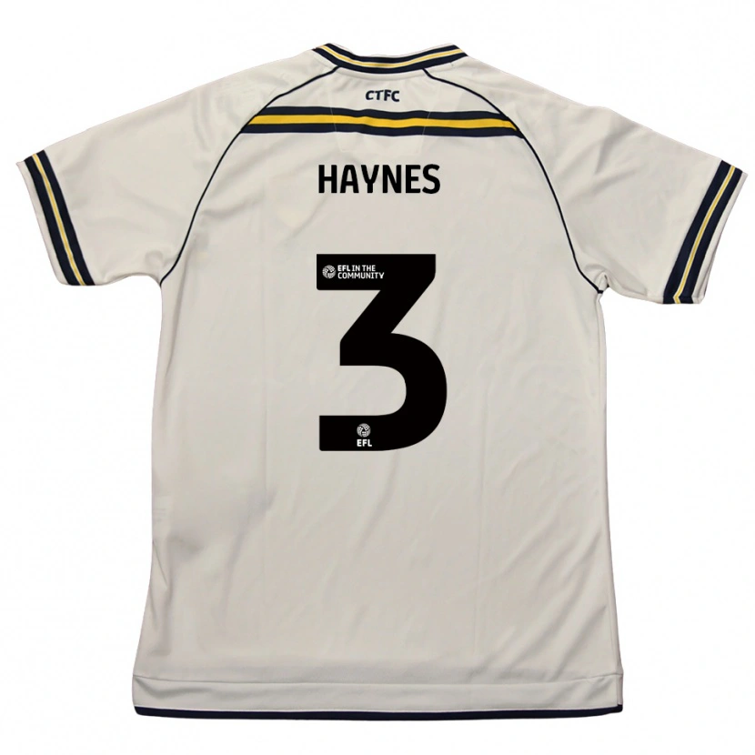 Danxen Enfant Maillot Ryan Haynes #3 Blanc Marine Tenues Extérieur 2025/26 T-Shirt