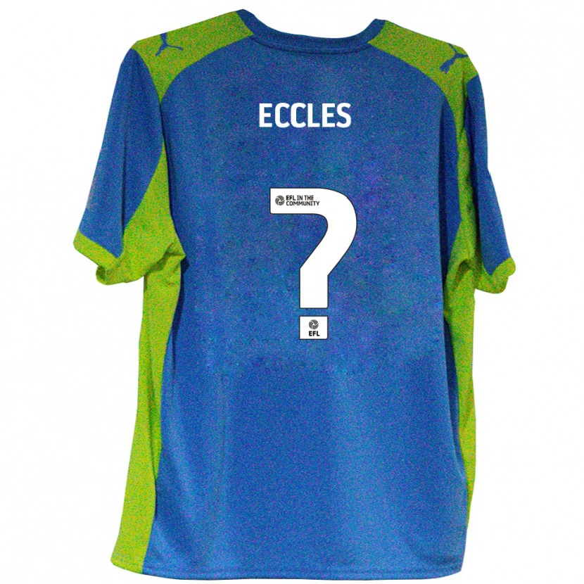 Danxen Enfant Maillot Josh Eccles #0 Bleu Ciel Jaune Tenues Extérieur 2025/26 T-Shirt