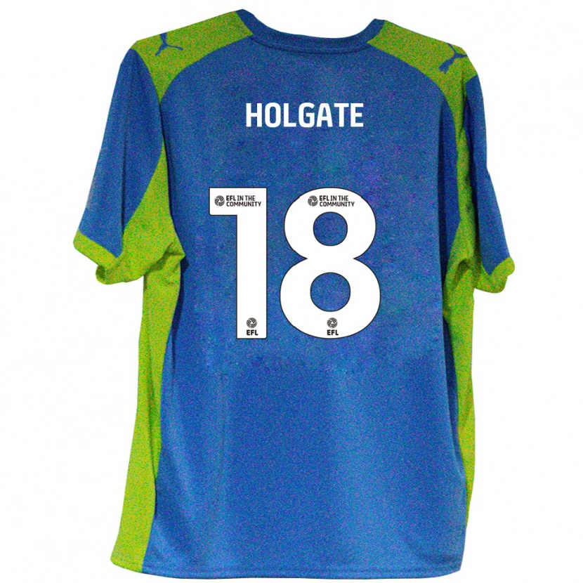 Danxen Enfant Maillot Harrison Holgate #18 Bleu Ciel Jaune Tenues Extérieur 2025/26 T-Shirt