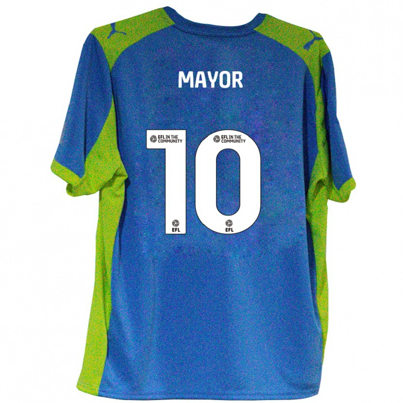 Danxen Enfant Maillot Danny Mayor #10 Bleu Ciel Jaune Tenues Extérieur 2025/26 T-Shirt
