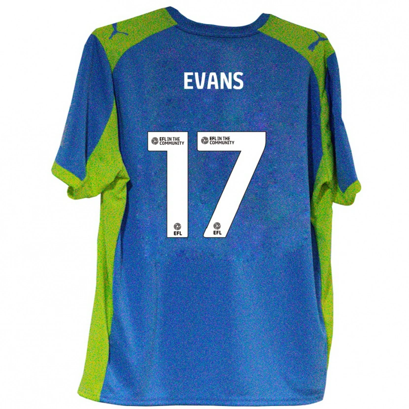 Danxen Enfant Maillot Ched Evans #17 Bleu Ciel Jaune Tenues Extérieur 2025/26 T-Shirt