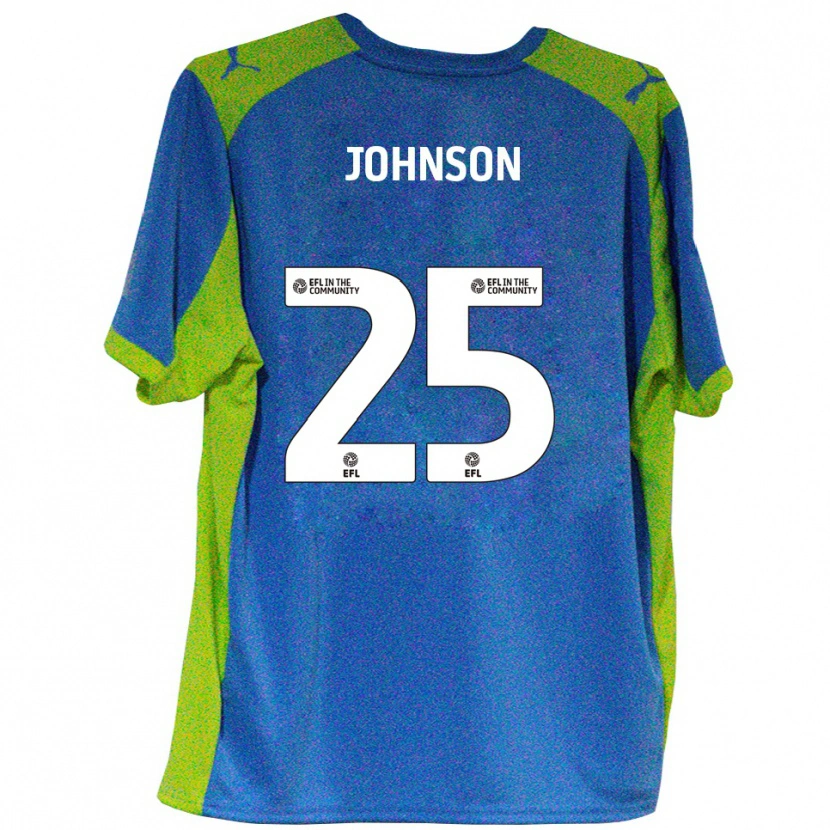 Danxen Enfant Maillot Will Johnson #25 Bleu Ciel Jaune Tenues Extérieur 2025/26 T-Shirt