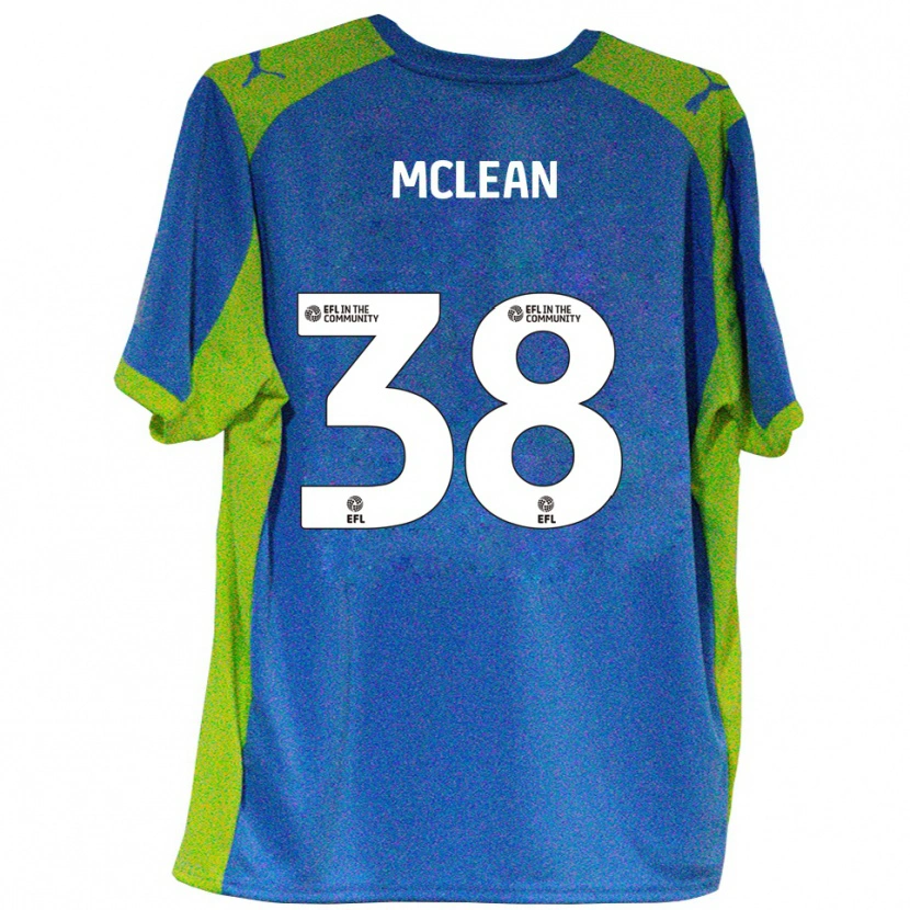 Danxen Enfant Maillot Crispin Mclean #38 Bleu Ciel Jaune Tenues Extérieur 2025/26 T-Shirt