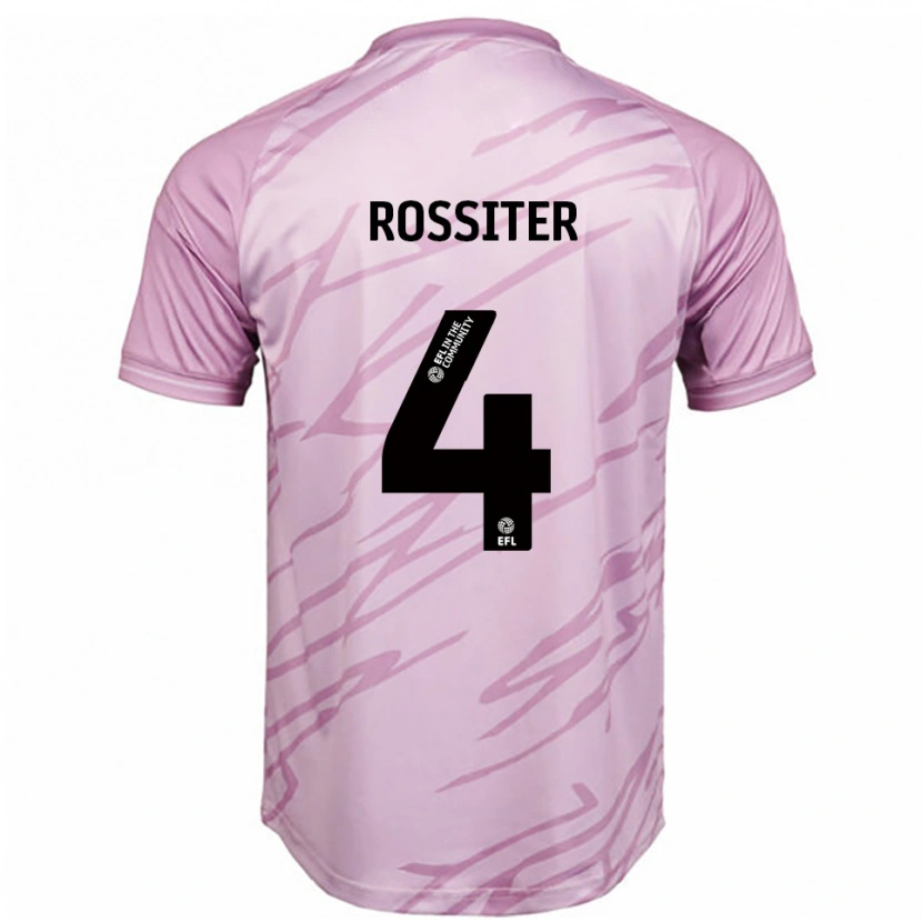 Danxen Enfant Maillot Jordan Rossiter #4 Rose Noir Tenues Extérieur 2025/26 T-Shirt