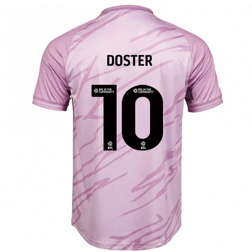 Danxen Enfant Maillot Katie Doster #10 Rose Noir Tenues Extérieur 2025/26 T-Shirt