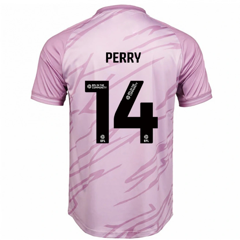 Danxen Enfant Maillot Taylor Perry #14 Rose Noir Tenues Extérieur 2025/26 T-Shirt