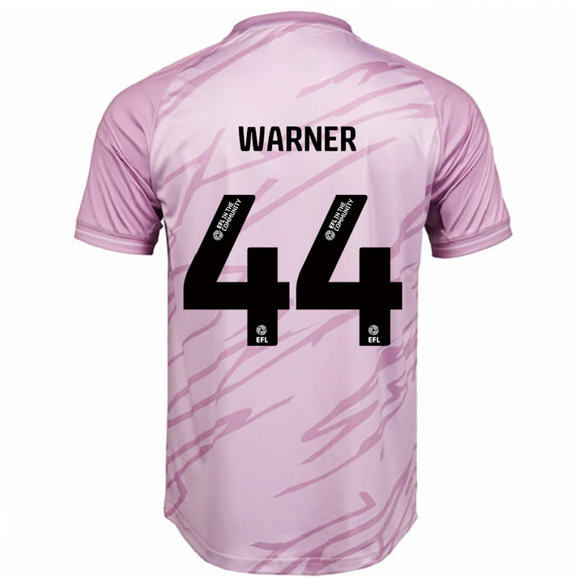 Danxen Enfant Maillot James Warner #44 Rose Noir Tenues Extérieur 2025/26 T-Shirt