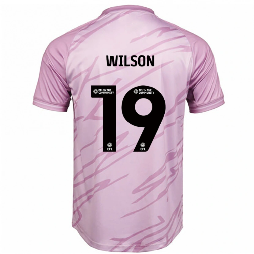 Danxen Enfant Maillot Pip Wilson #19 Rose Noir Tenues Extérieur 2025/26 T-Shirt