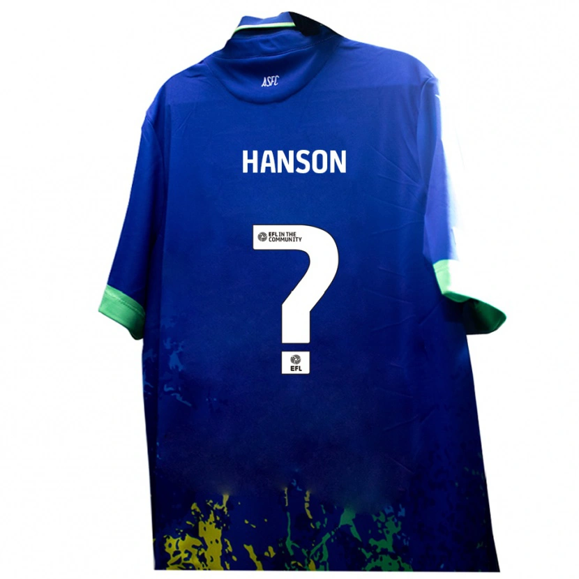 Danxen Enfant Maillot Jacob Hanson #0 Bleu Jaune Tenues Extérieur 2025/26 T-Shirt