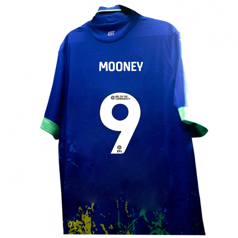 Danxen Enfant Maillot Kelsey Mooney #9 Bleu Jaune Tenues Extérieur 2025/26 T-Shirt
