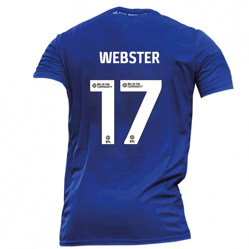 Danxen Enfant Maillot Byron Webster #17 Bleu Blanc Tenues Extérieur 2025/26 T-Shirt