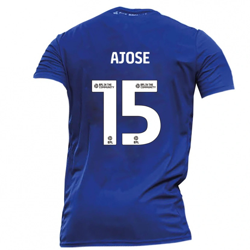 Danxen Enfant Maillot Zac Ajose #15 Bleu Blanc Tenues Extérieur 2025/26 T-Shirt