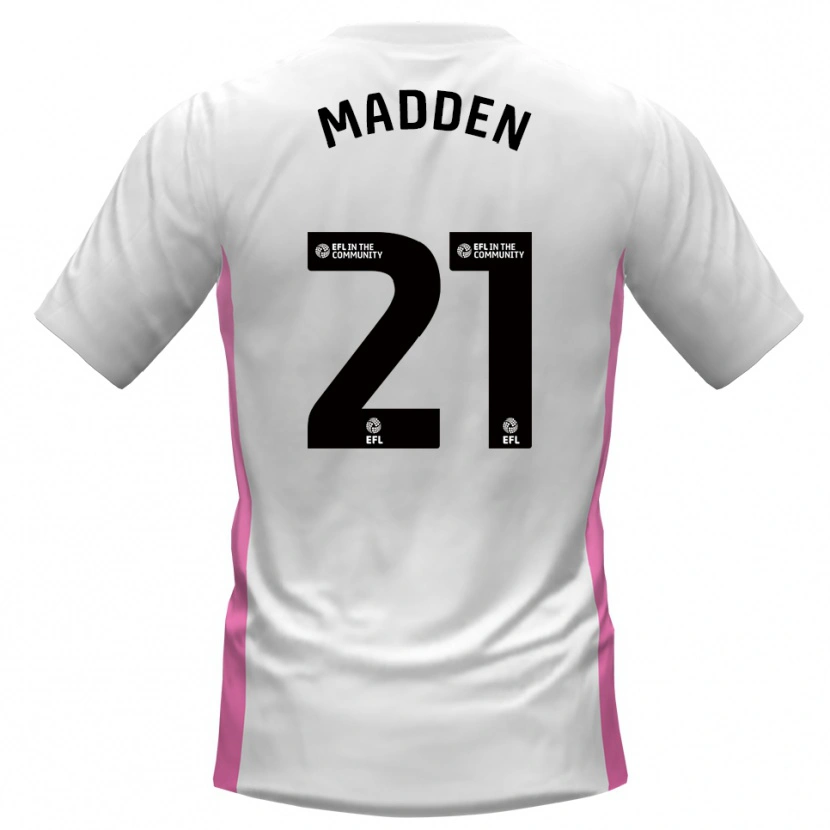 Danxen Enfant Maillot Paddy Madden #21 Blanc Rouge Tenues Extérieur 2025/26 T-Shirt