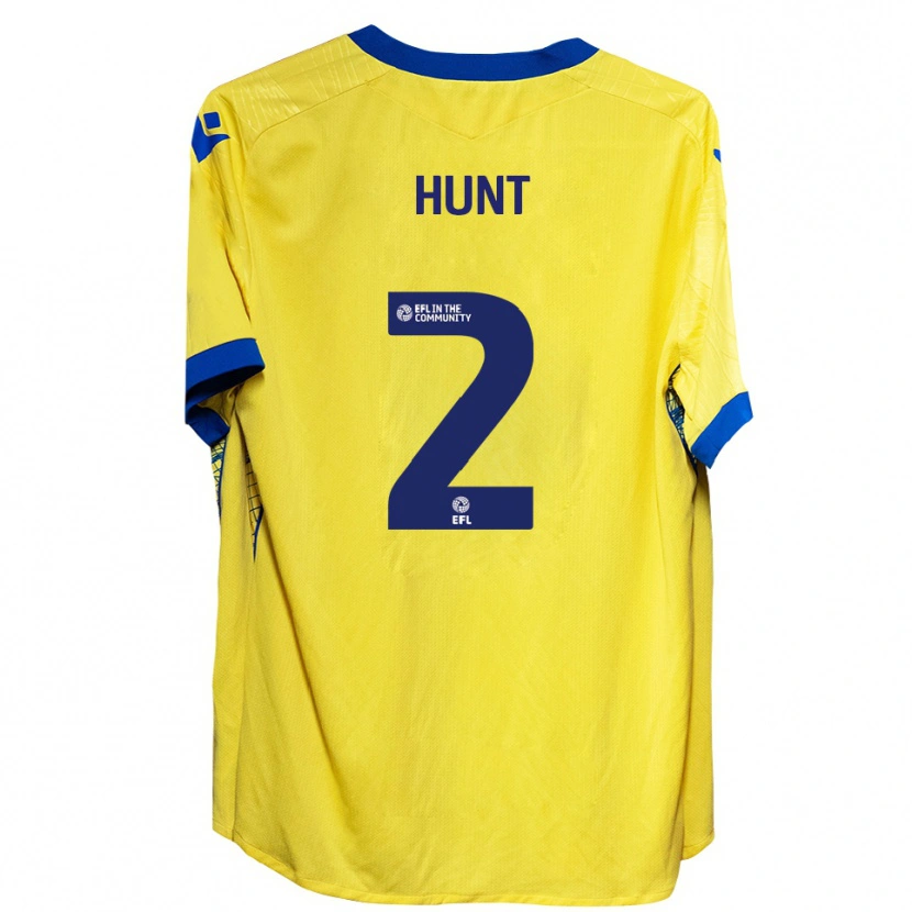 Danxen Enfant Maillot Rob Hunt #2 Jaune Bleu Tenues Extérieur 2025/26 T-Shirt