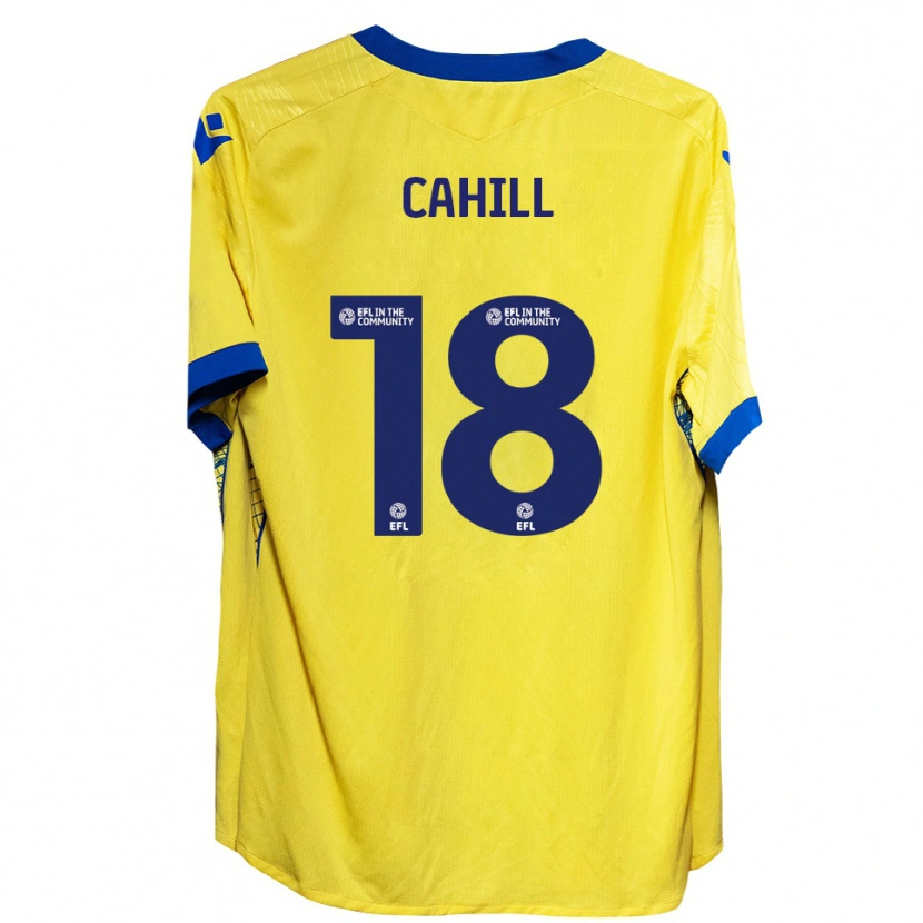 Danxen Enfant Maillot Ella Cahill #18 Jaune Bleu Tenues Extérieur 2025/26 T-Shirt